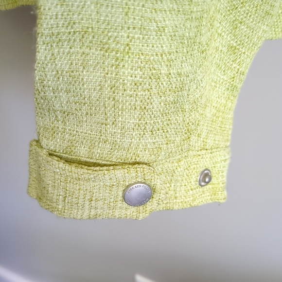 Avec Les Filles Hoodie Jacket Green/Yellow Knit Size XL - Picture 5 of 8